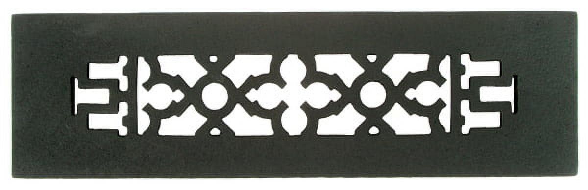 Black Cast Iron Decorative Grille for Floor and Wall Ducts