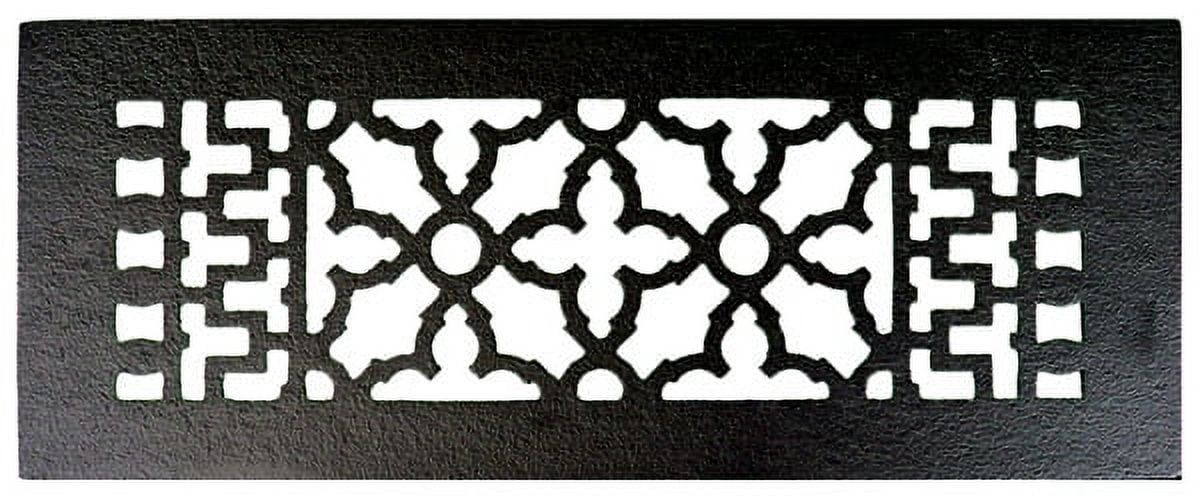 14" Black Cast Iron Decorative Rectangular Grille