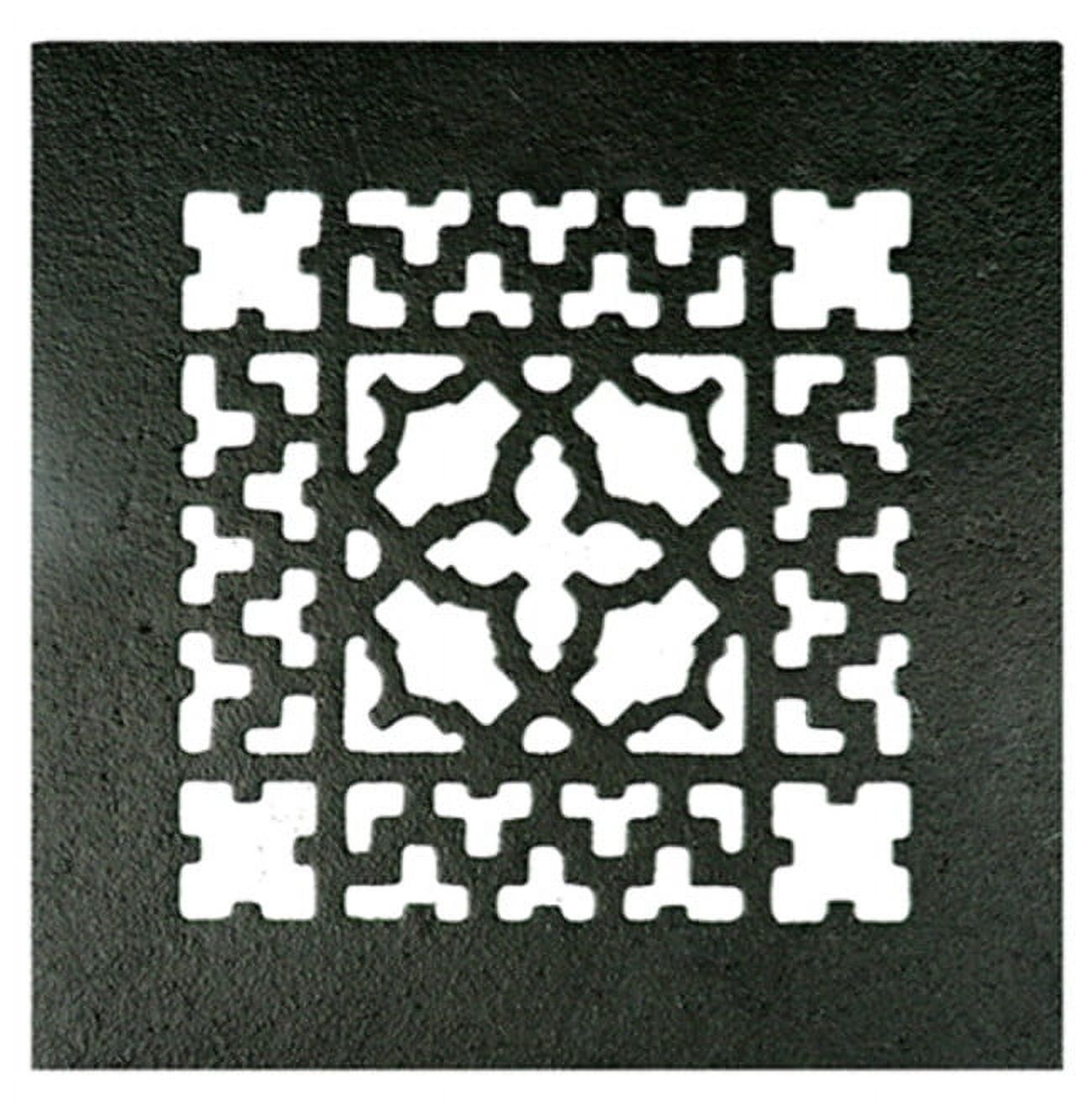 6" x 6" Black Cast Iron Decorative Grille