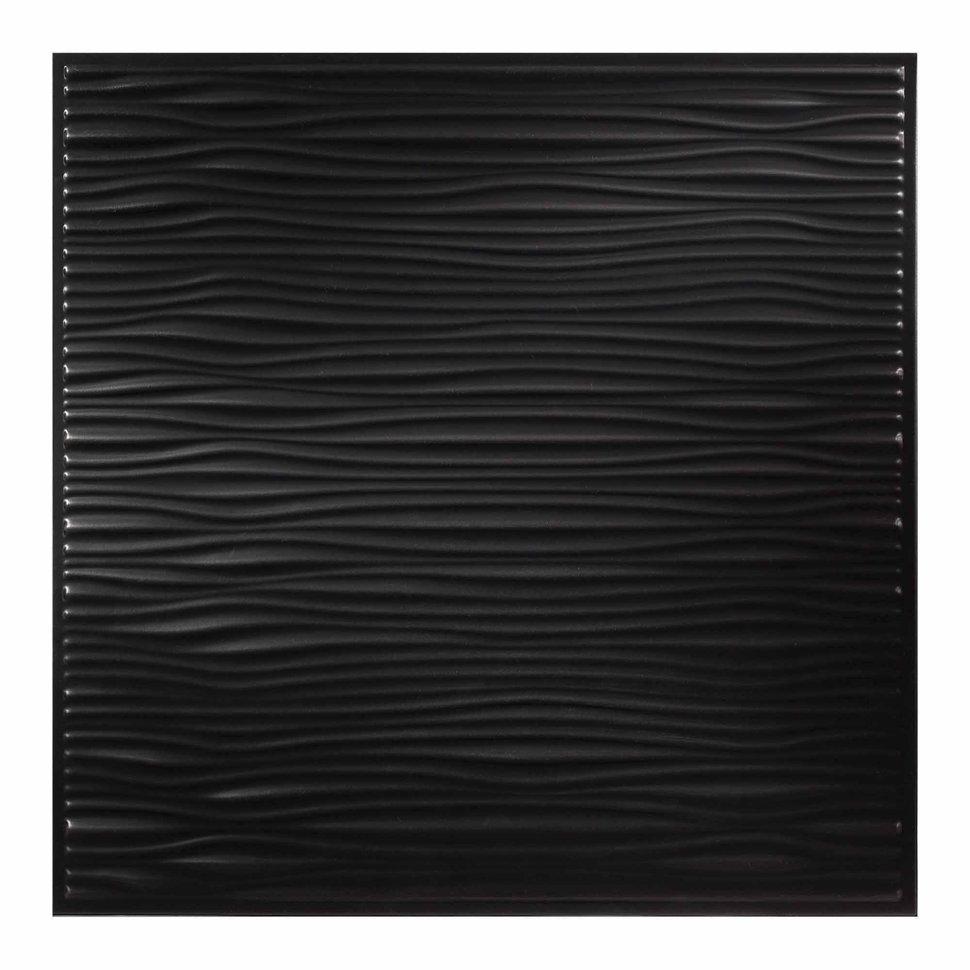 Genesis Black Wave Pattern Waterproof Vinyl Ceiling Tile