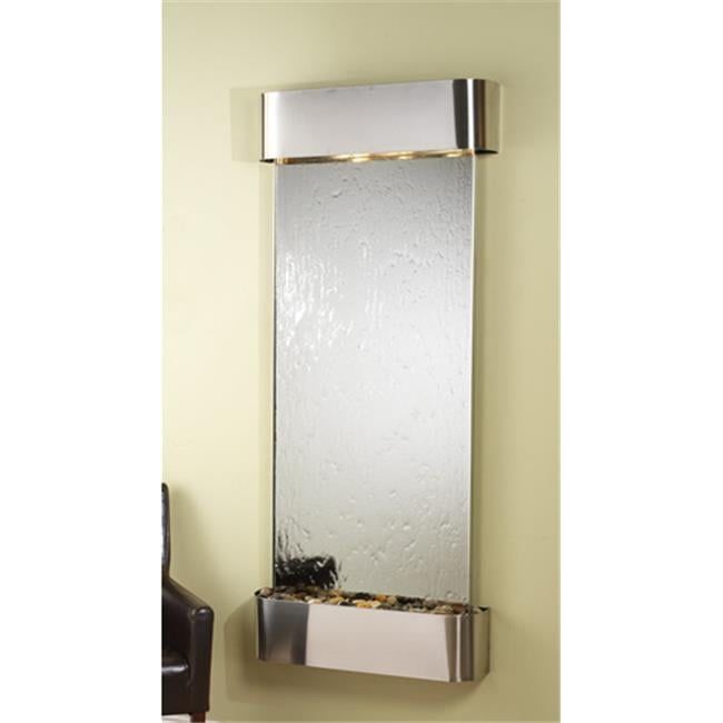 Silver Mirror Stainless Steel Waterfall Wall Fountain