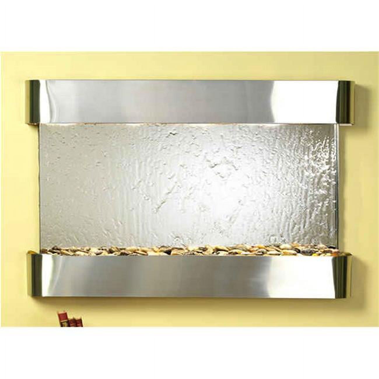 Silver Mirror Stainless Steel Horizontal Wall Fountain