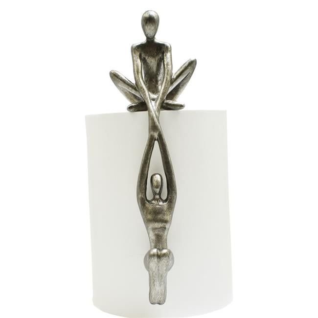 Pewter Resin Man Lifting Woman Sculpture Art