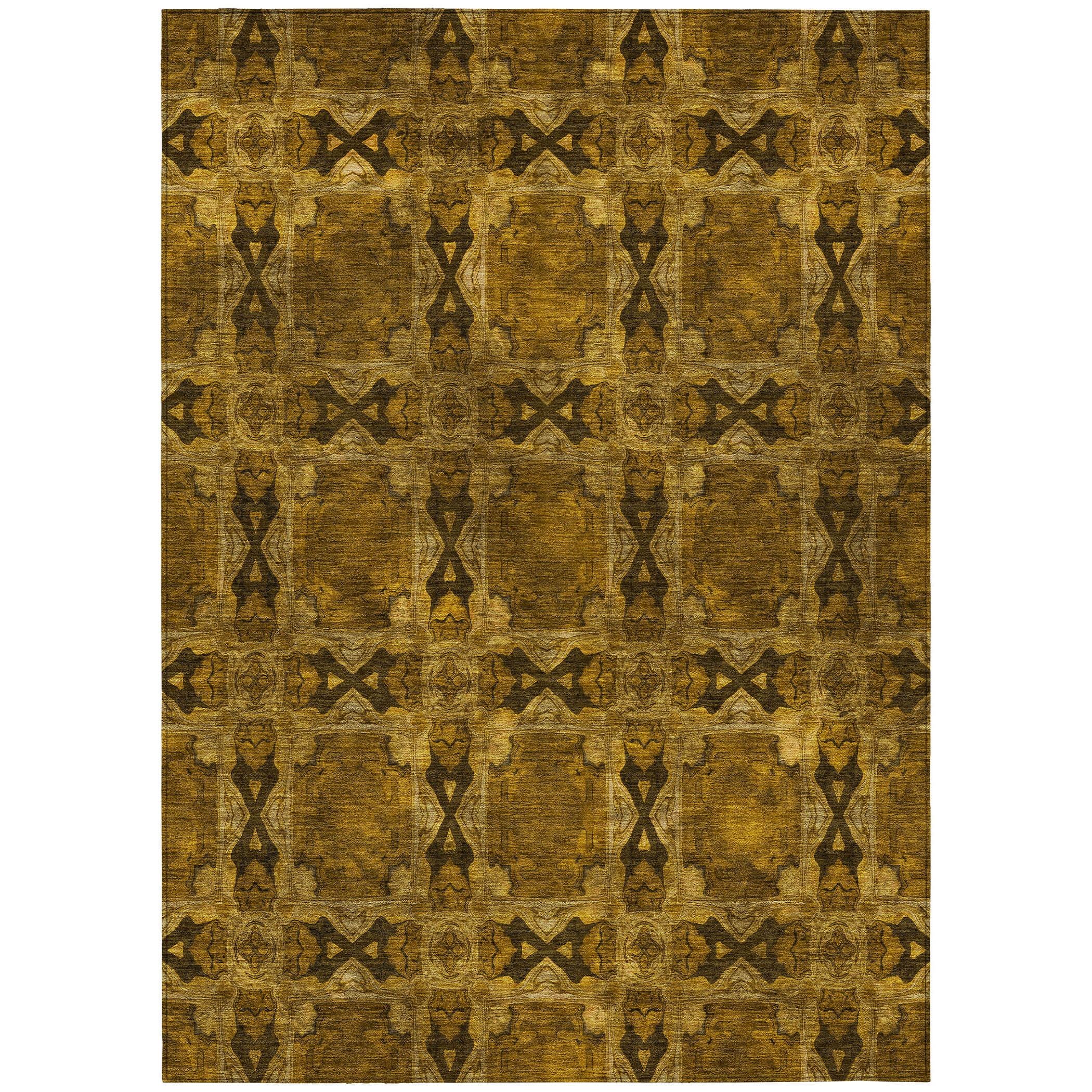 Chocolate Synthetic Flat Woven 8' x 10' Rectangular Rug