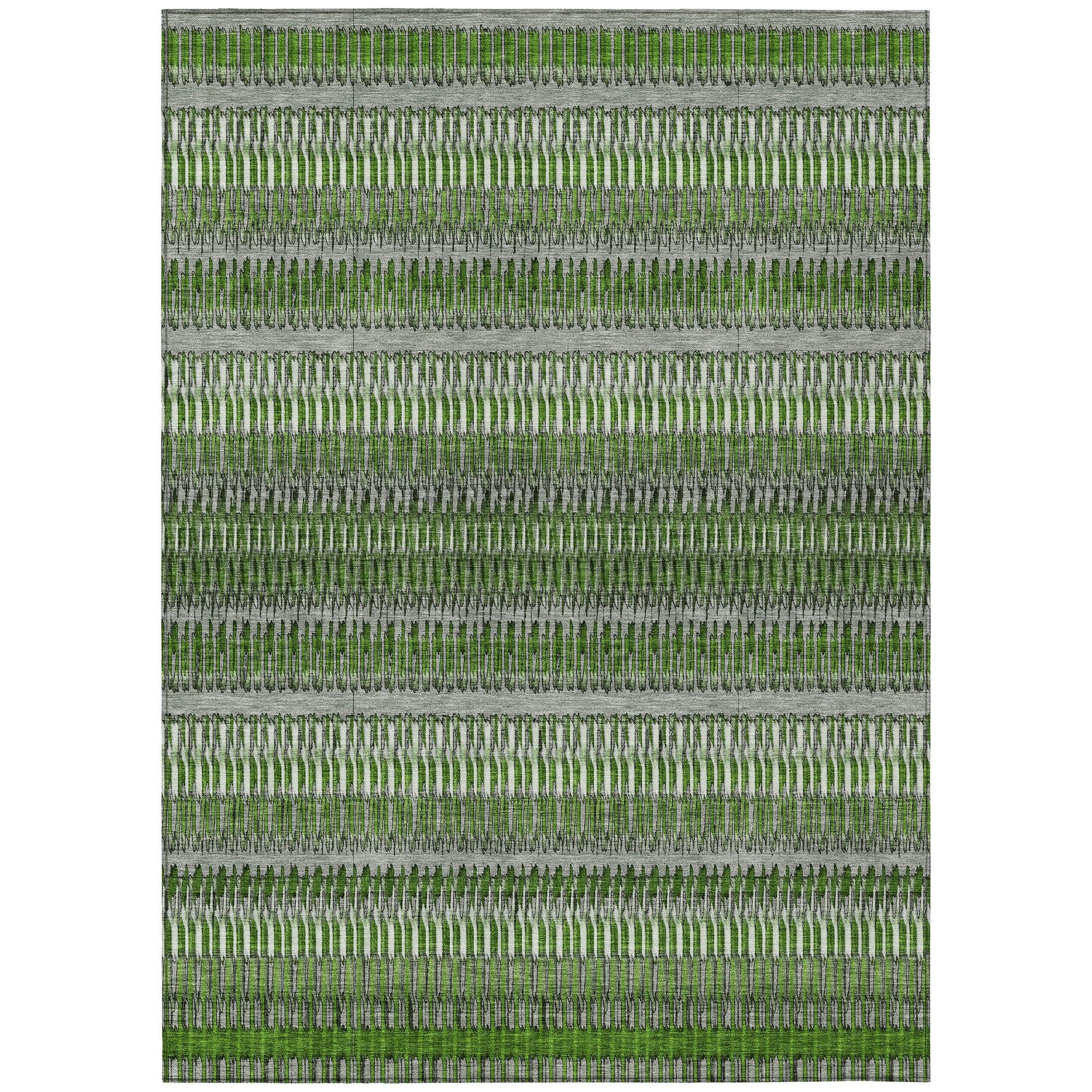 Chantille Green and Gray 9' x 12' Synthetic Flat Woven Rug