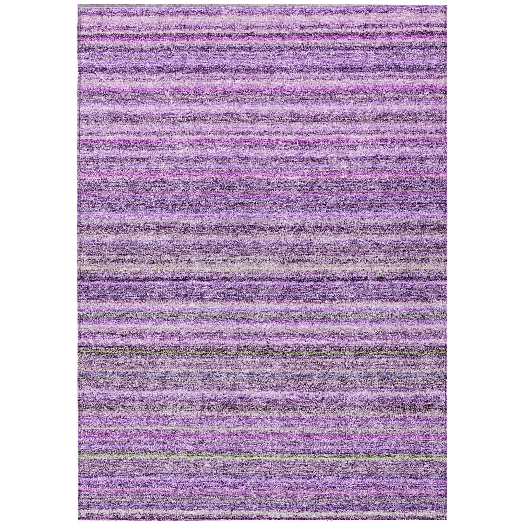 Purple Synthetic Flat Woven Reversible 3' x 5' Rug