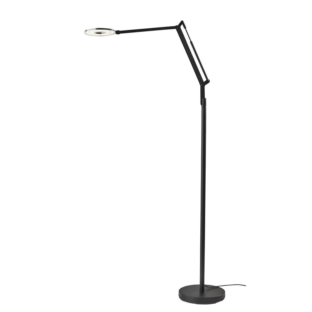 Adjustable 66.5" Black LED Floor Lamp with Touch Dimmer