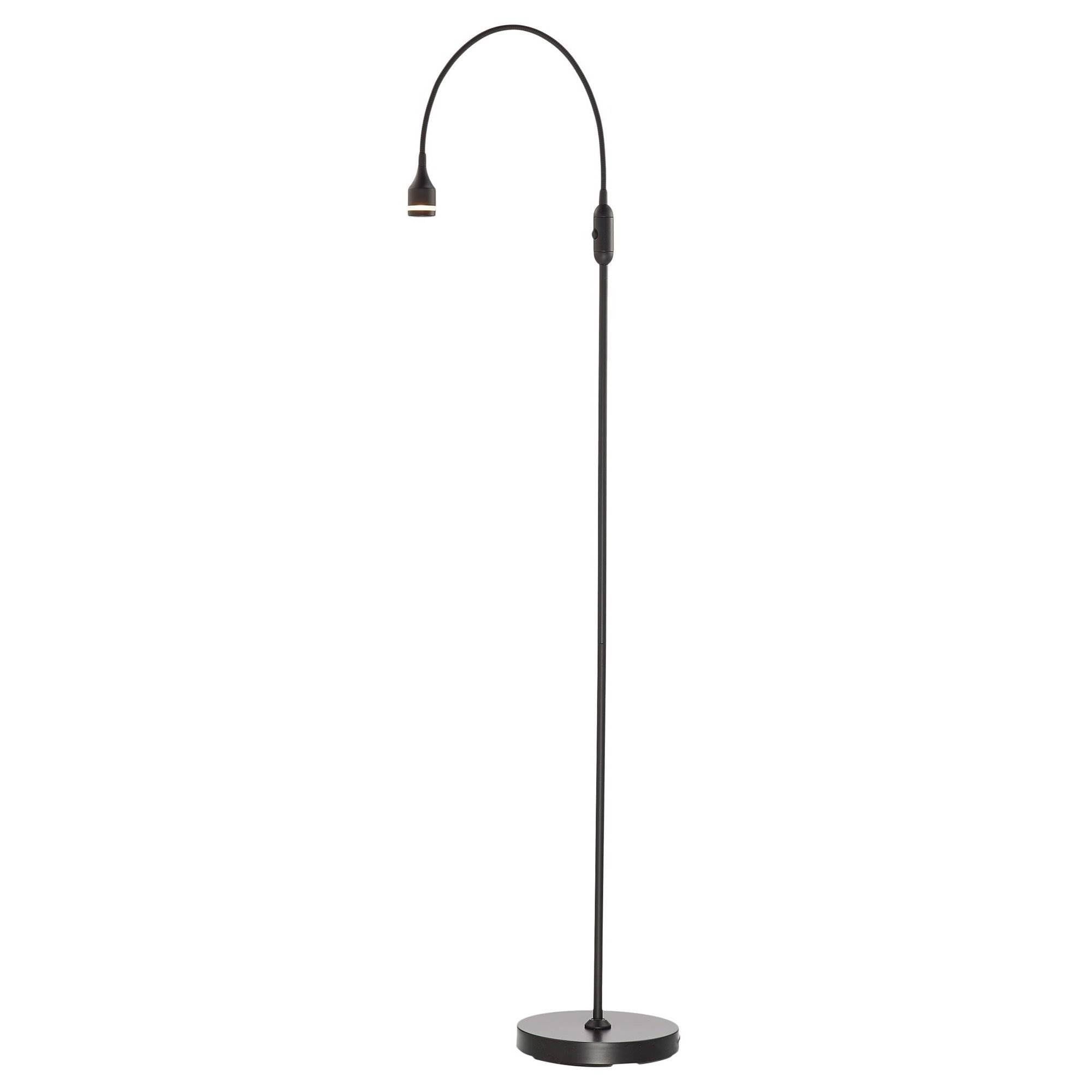 Matte Black Adjustable Arc LED Floor Lamp