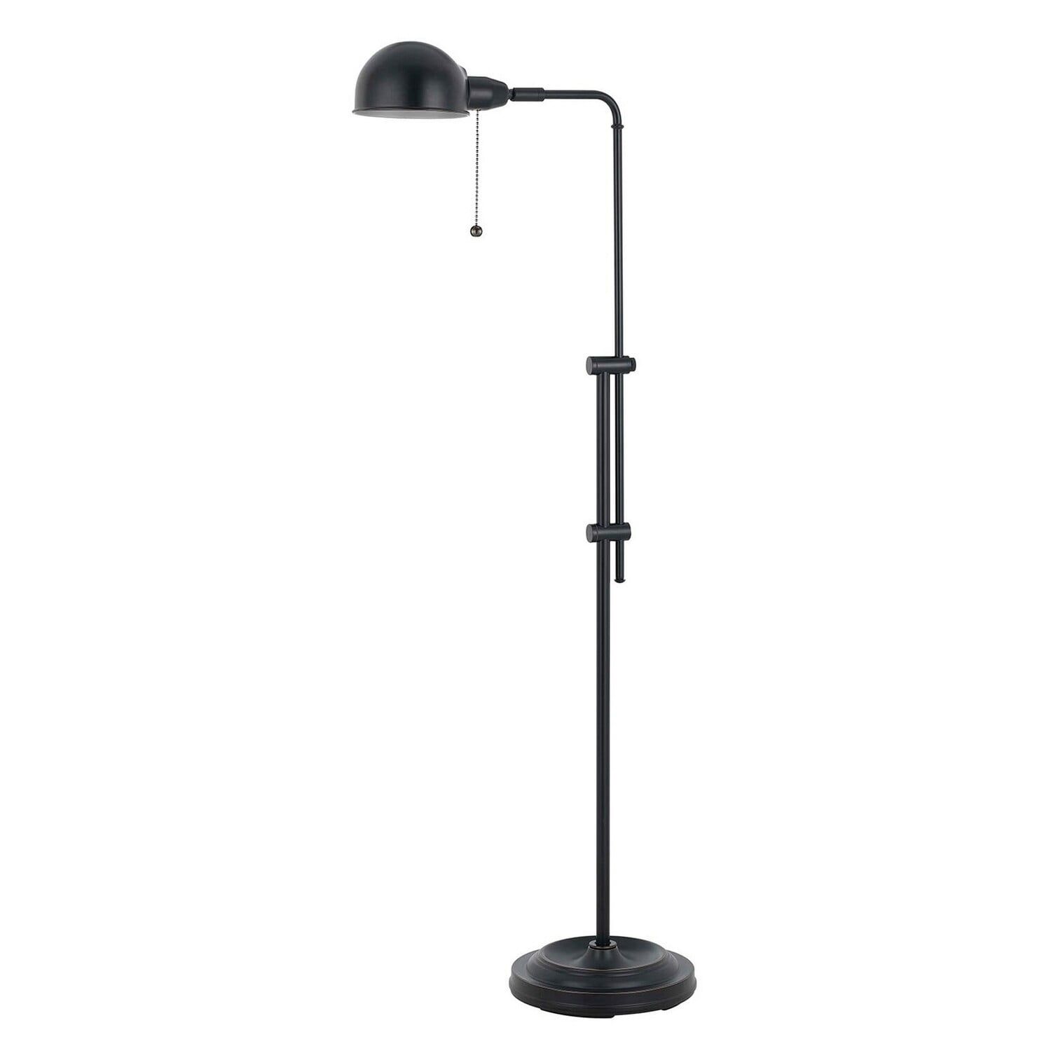 Adjustable Black Metal Cordless Pharmacy Lamp with Pull Chain