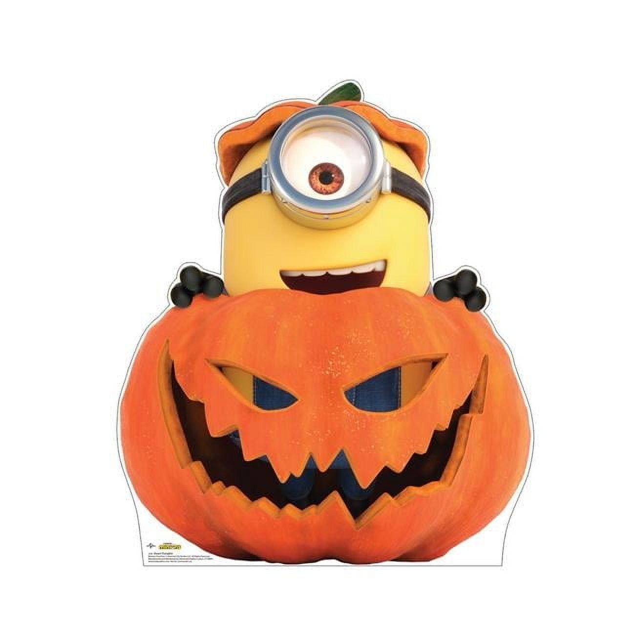 Stuart Minion Halloween Pumpkin Cardboard Cutout, 38 x 32 inches