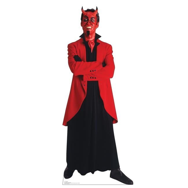 Life-Size Red and Black Lucifer Halloween Cardboard Cutout