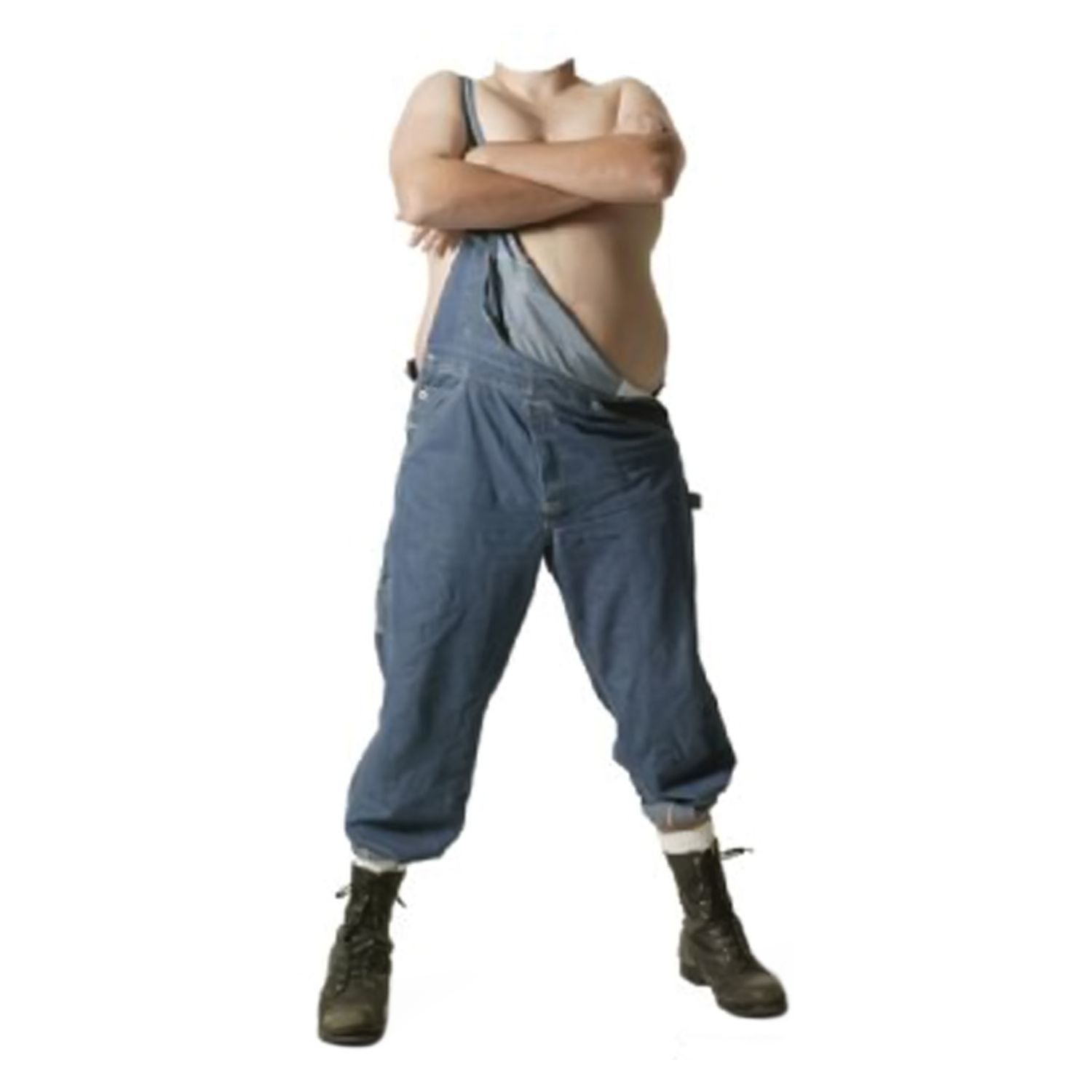 Hillbilly Life-Size Cardboard Cutout Stand-in with Denim Overalls