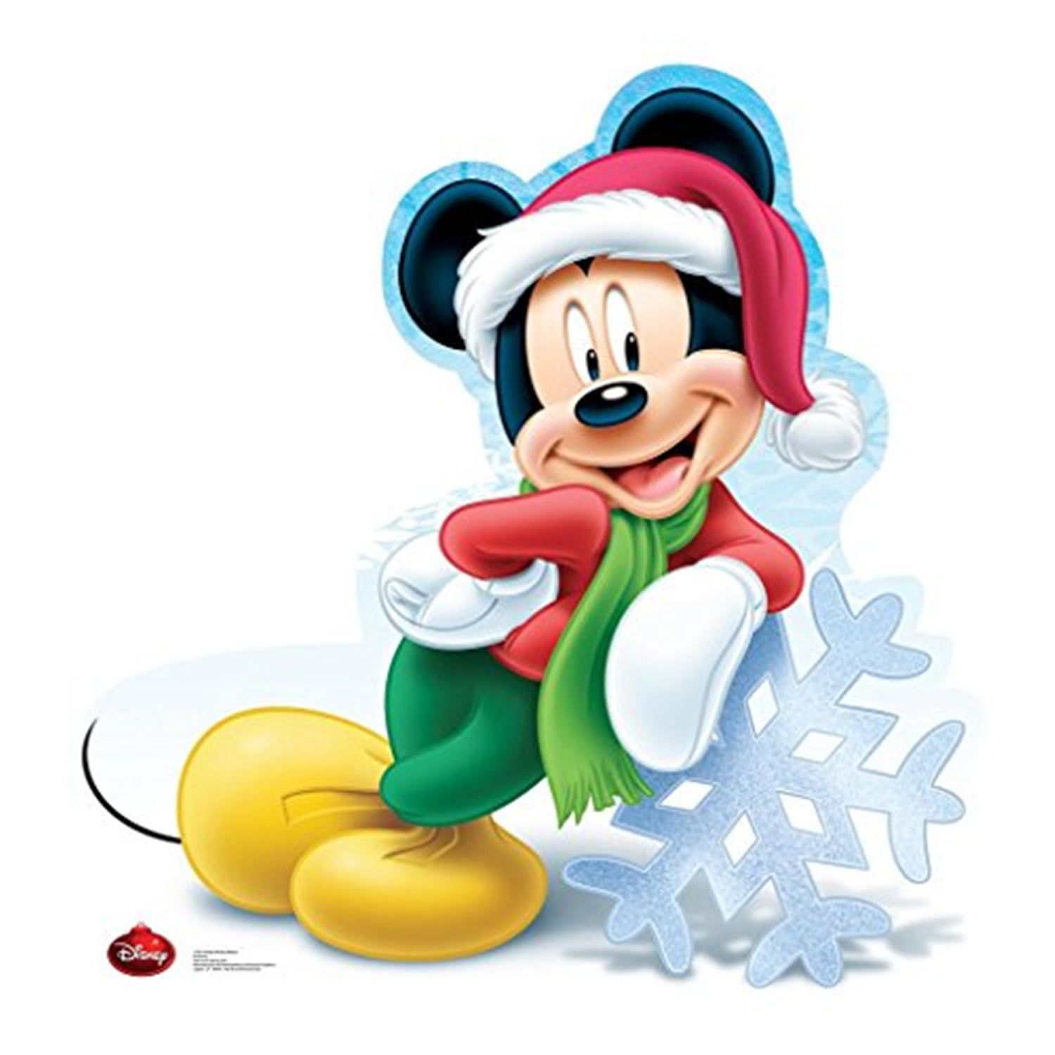 Mickey Mouse Holiday Cardboard Standup with Snowflake