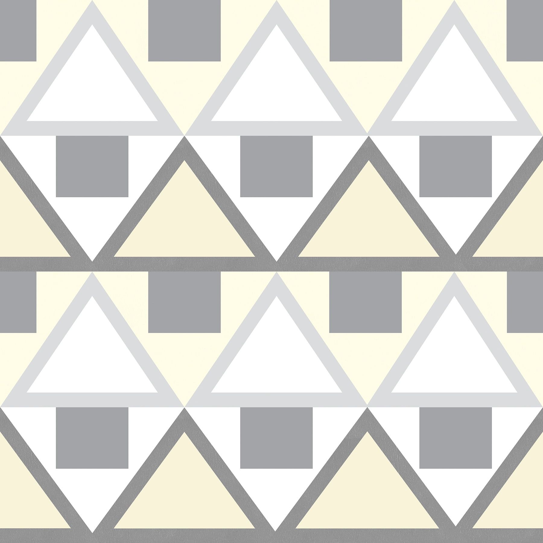 Grey and Yellow Geometric Peel and Stick Wallpaper