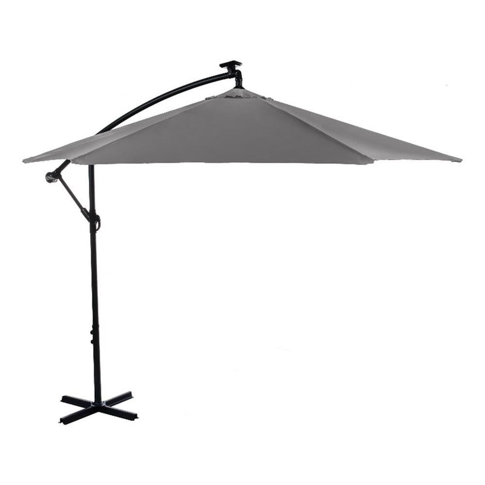 Graphite 10Ft Cantilever Outdoor Patio Umbrella with Steel Frame