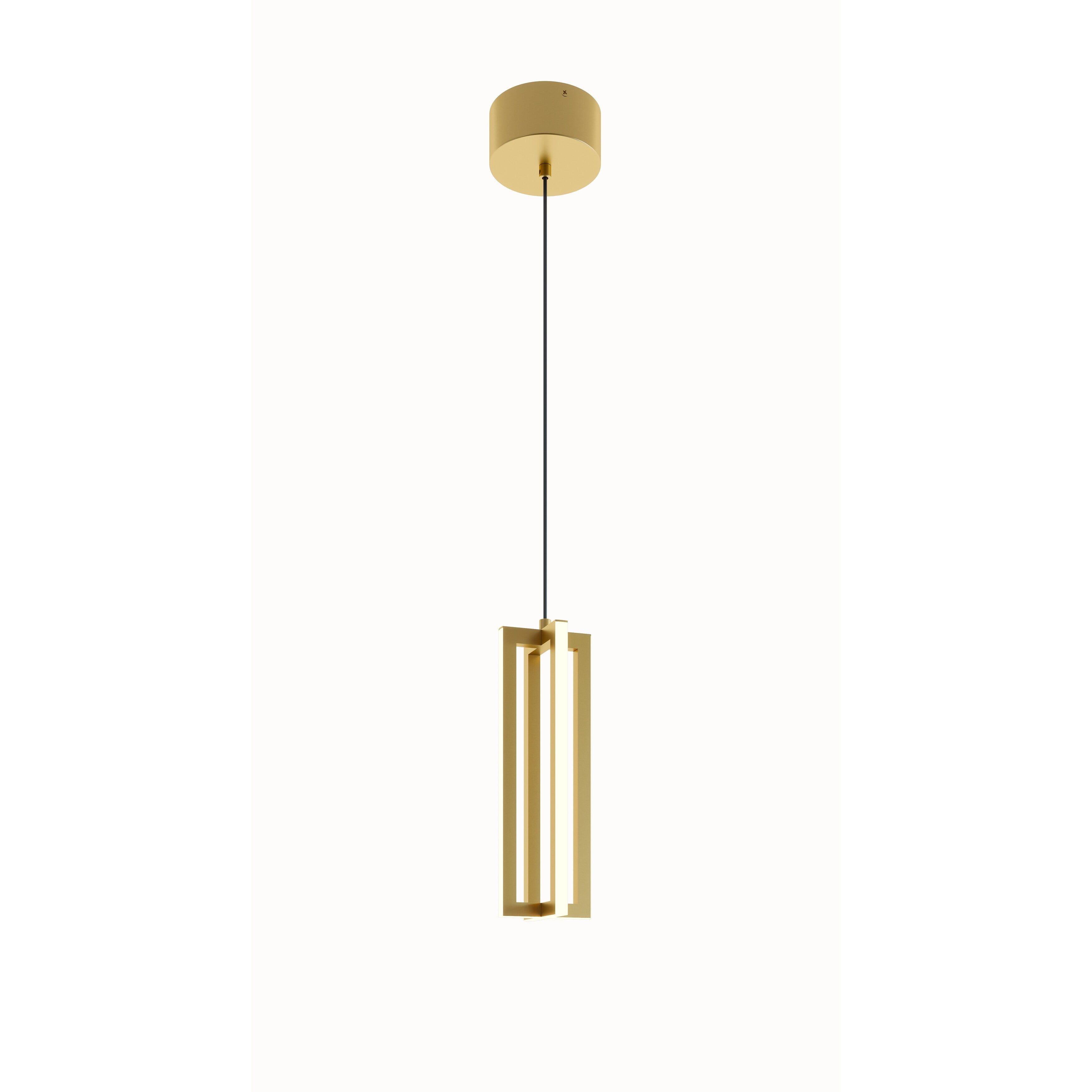 Cass 12" Gold LED Mini Pendant Light