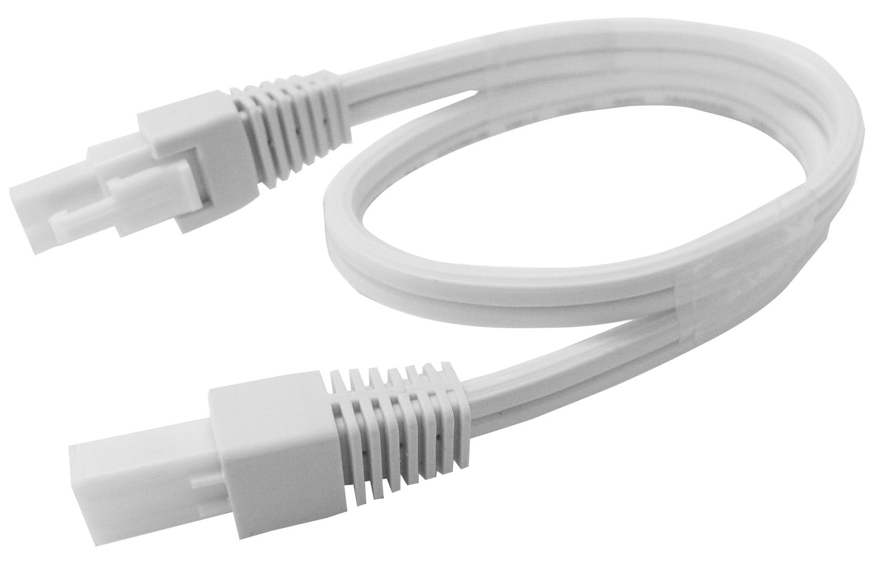 White 24-Inch Plastic Connector Cord for LED Lights