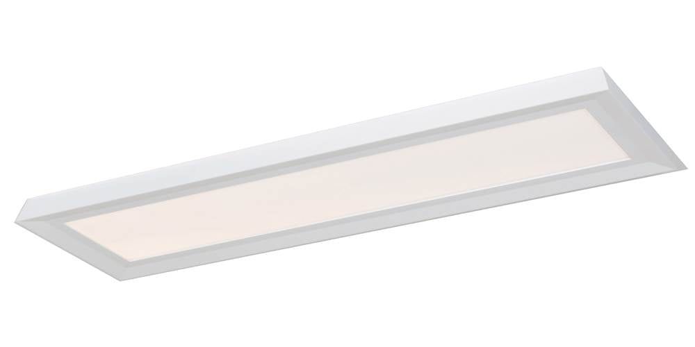 Zurich 51" Satin Nickel LED Linear Flush Mount Ceiling Light