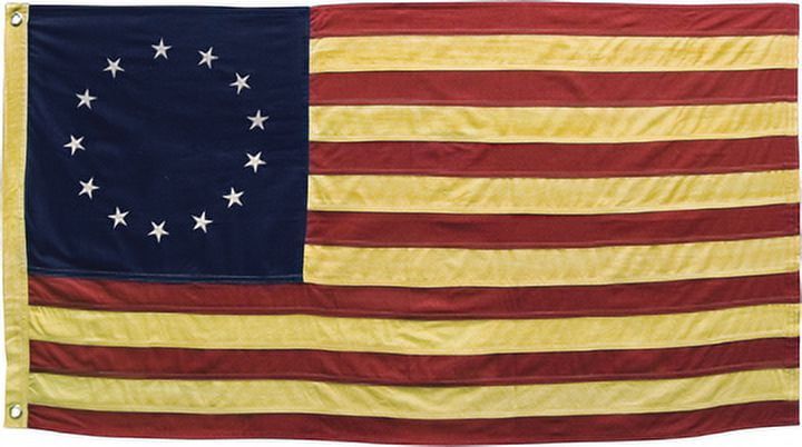 Aged Betsy Ross Flag 28" Patriotic Cotton Decor