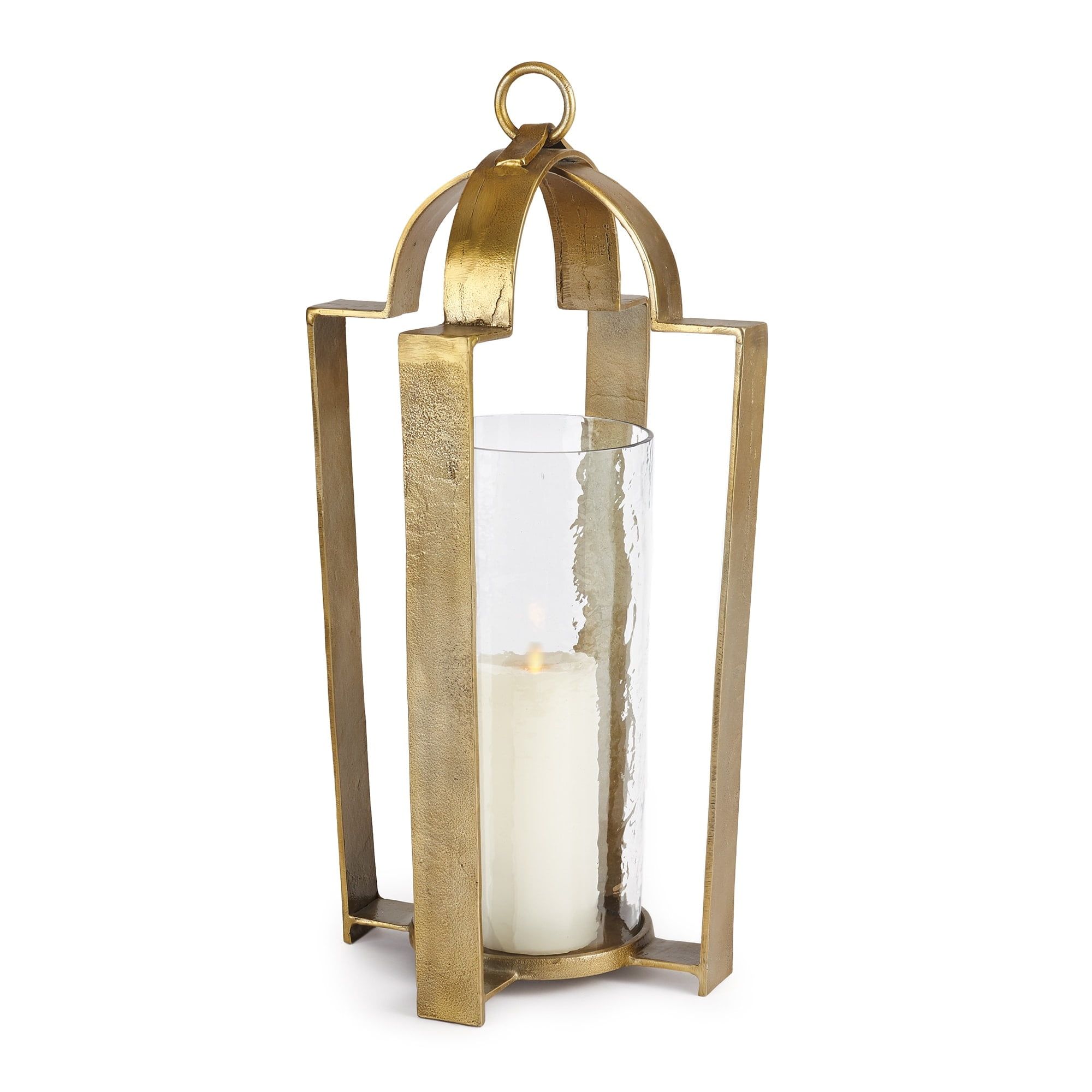 Ainsworth Brass and Glass Hurricane Candle Lantern