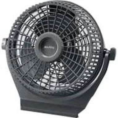 Black 9-Inch Two-Speed Tilt Floor and Desk Fan