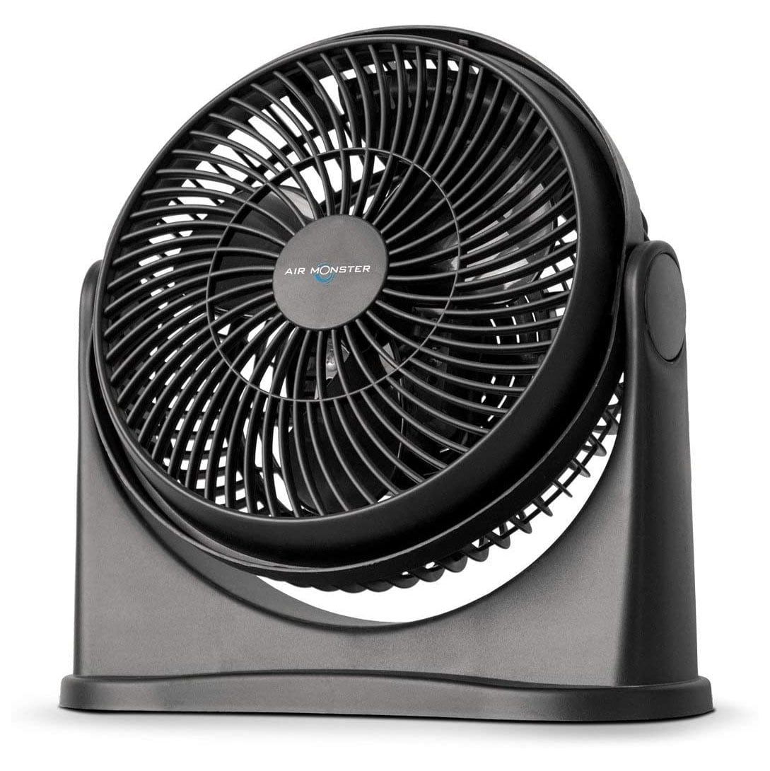 Black 8-Inch Adjustable Tilt Desk Fan with Three Speed Settings