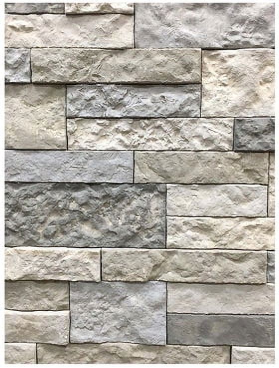 Spring Creek Large Format Gray Faux Stone Wall Tile