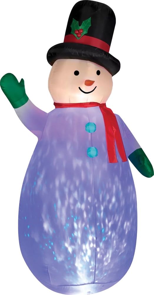 7.5-Foot Inflatable Snowman with Kaleidoscope Projection Lights