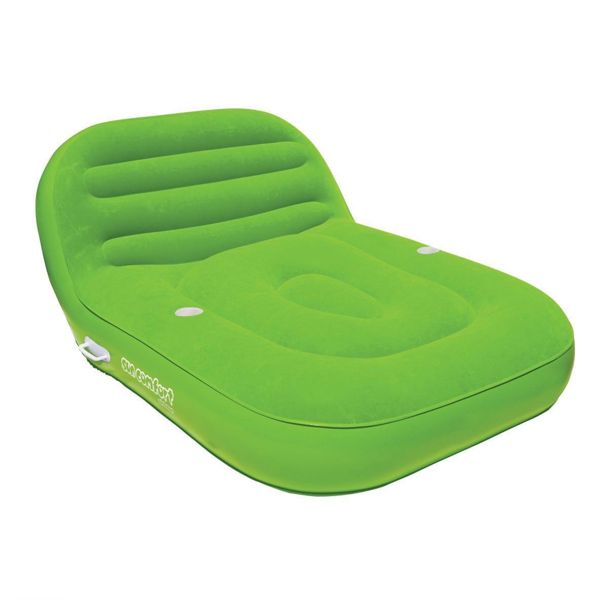 Lime Green Suede Double Chaise Lounge Pool Float