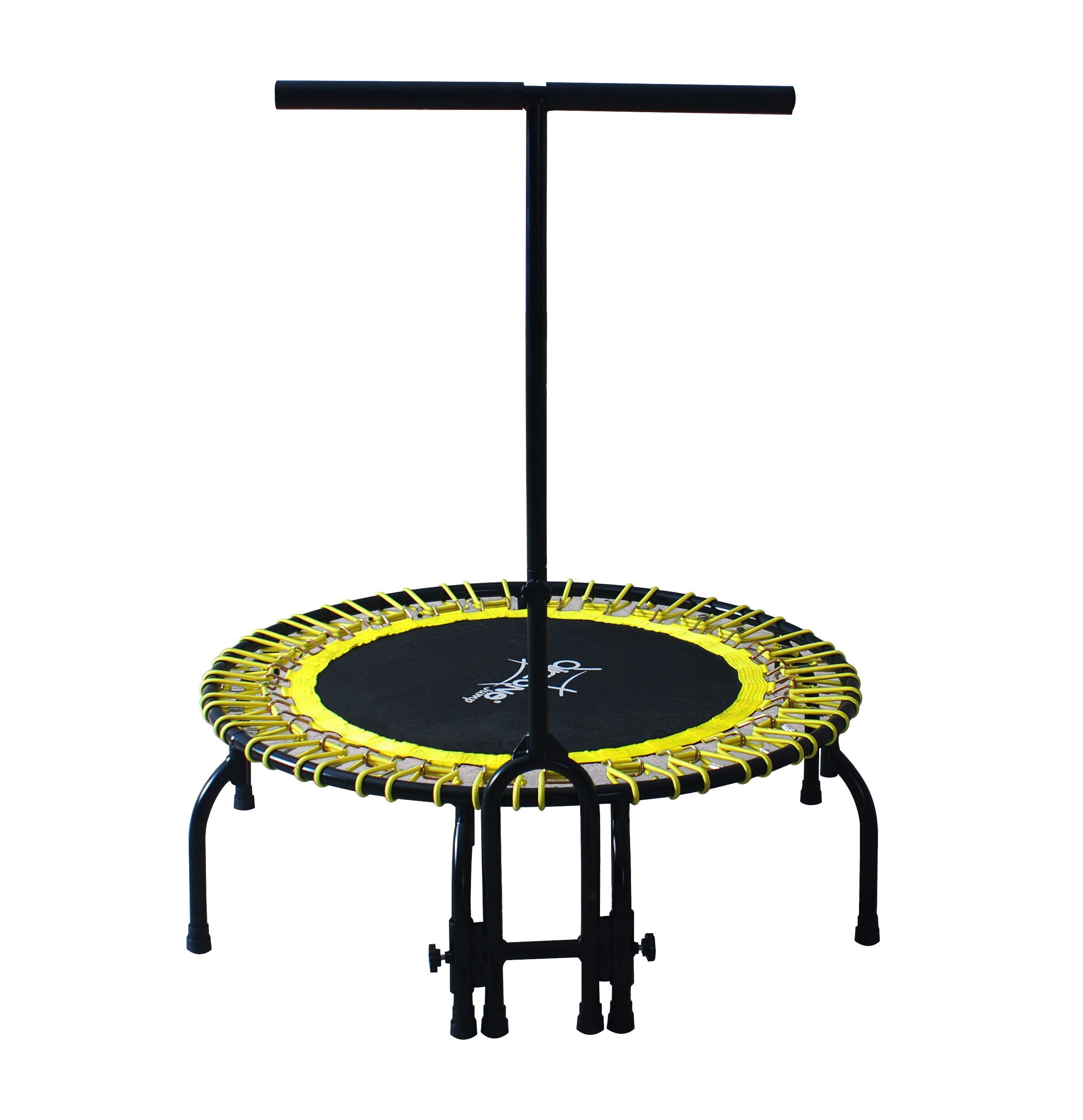 Kids' 38-Inch Round Yellow Fitness Trampoline with T-Handle