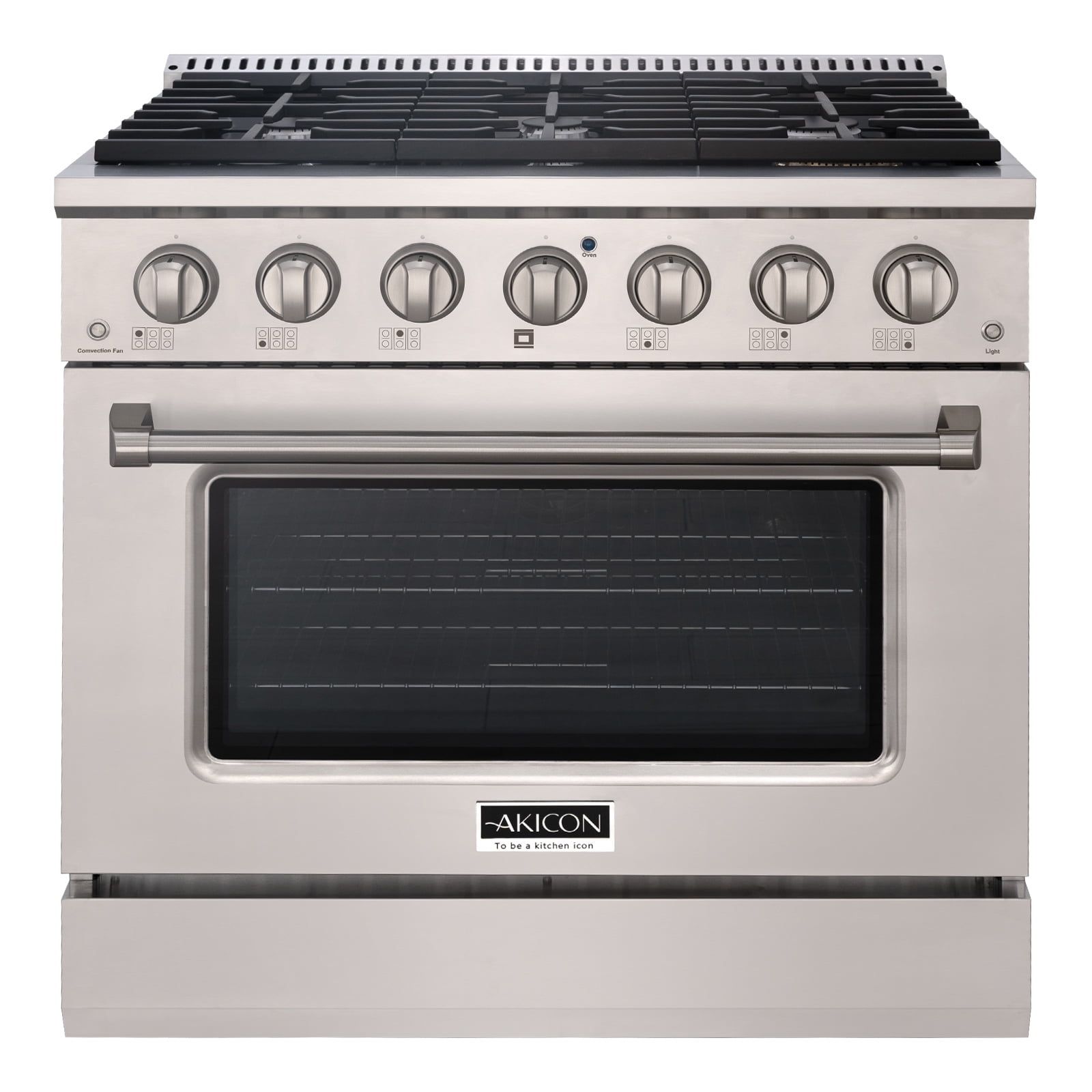 Akicon 36" Stainless Steel Professional Gas Range with Convection Oven