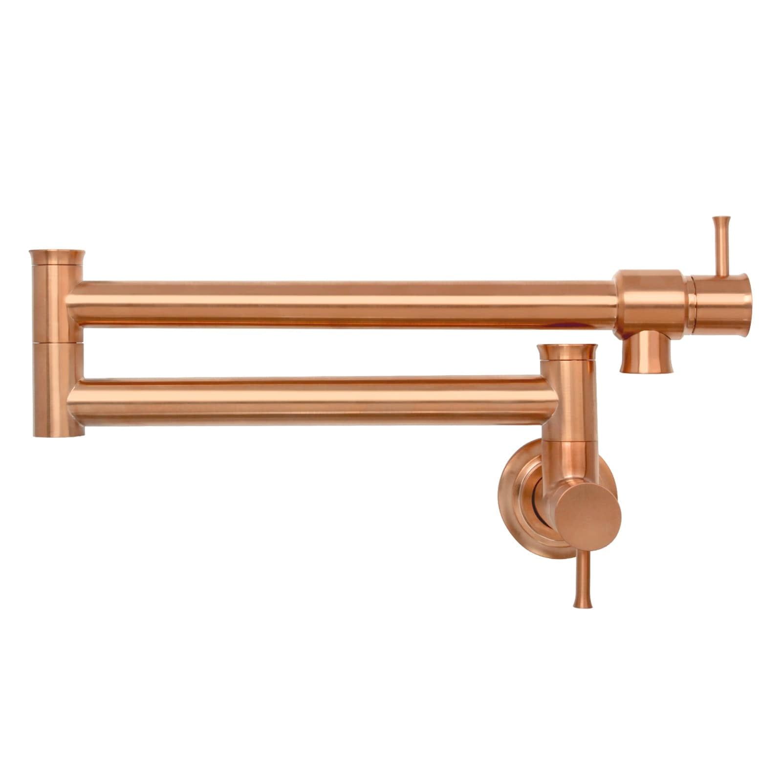 Copper Brushed Wall-Mounted Pot Filler Kitchen Faucet