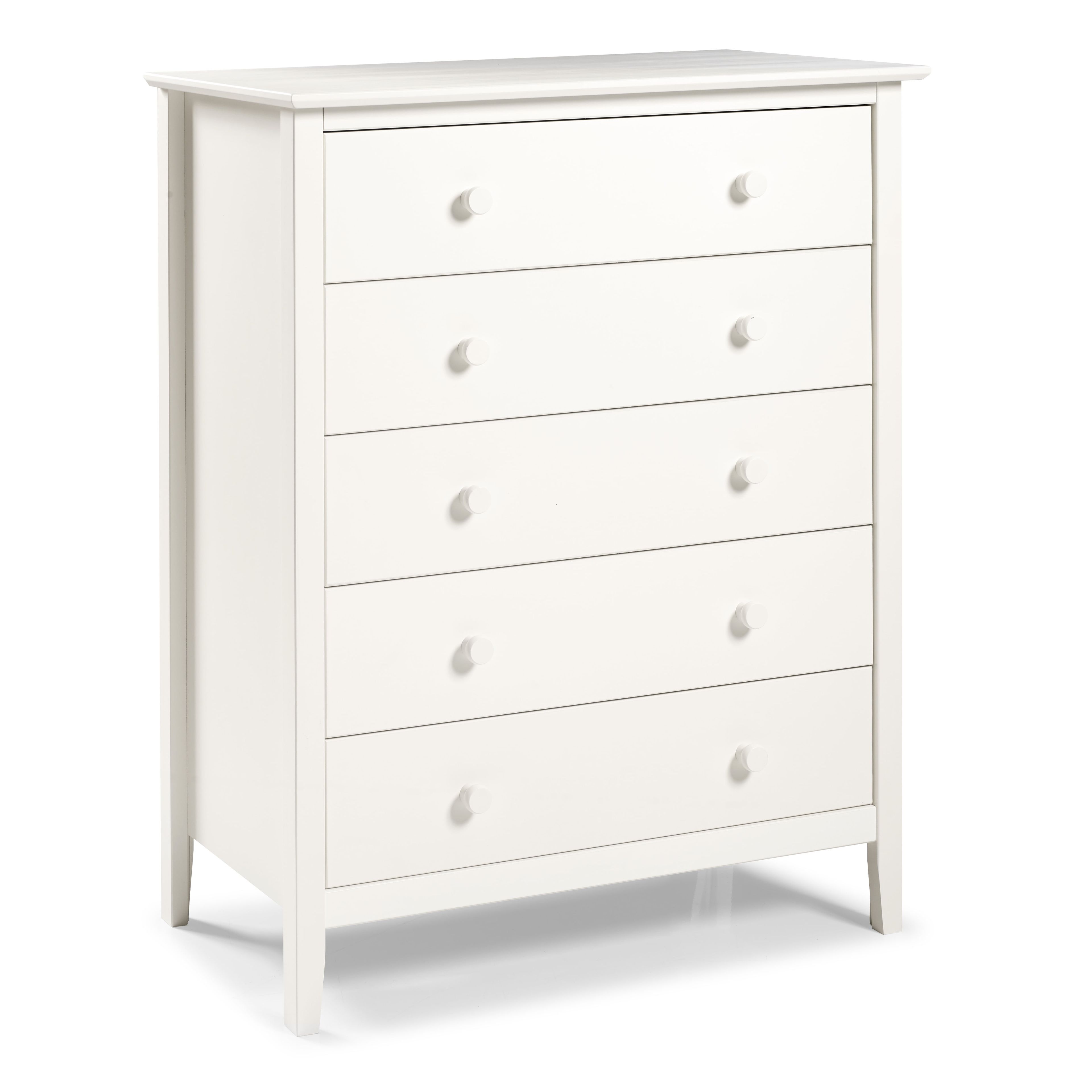 White Pine 5-Drawer Chest for Bedroom