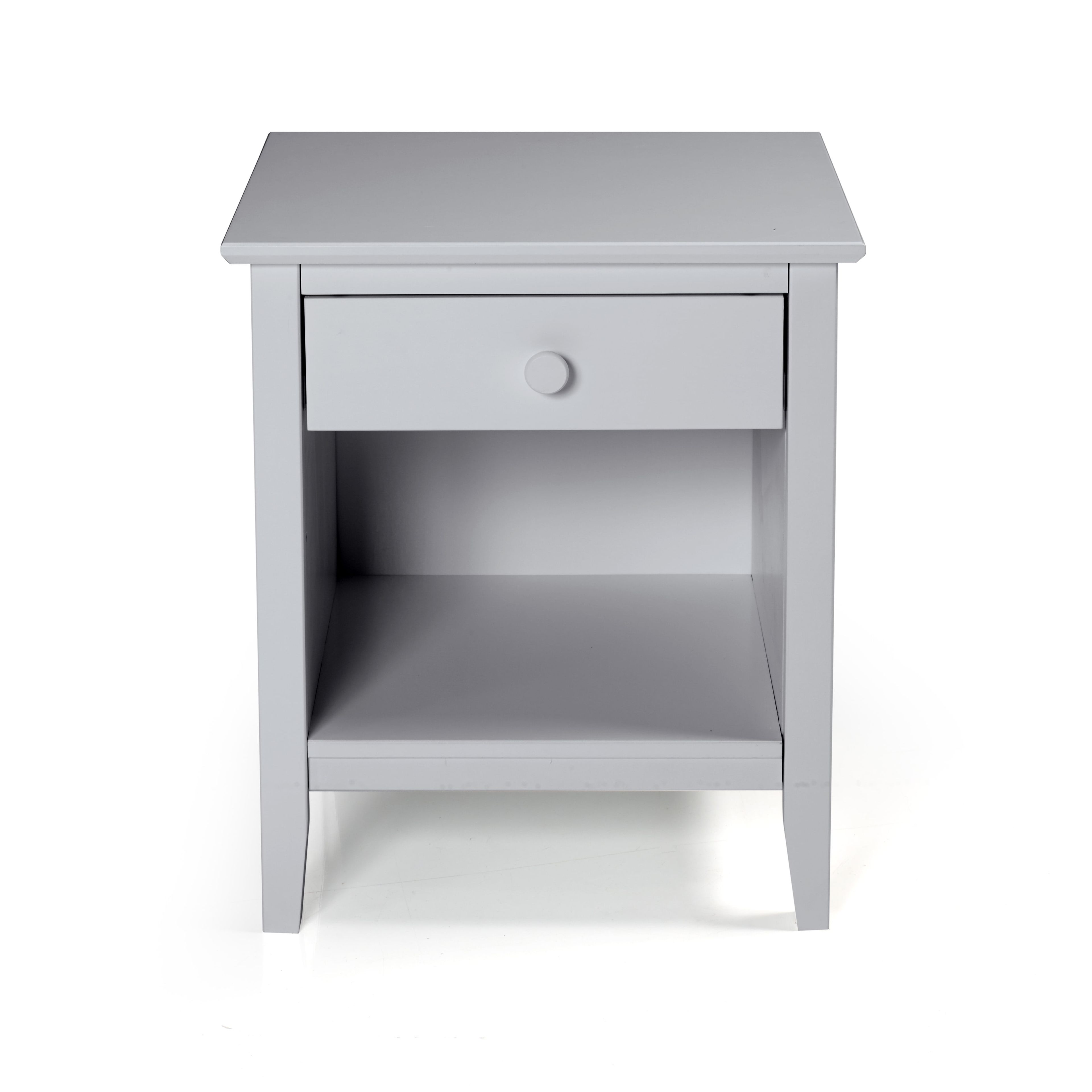 Simplicity Dove Gray Brazilian Pine Nightstand with Drawer