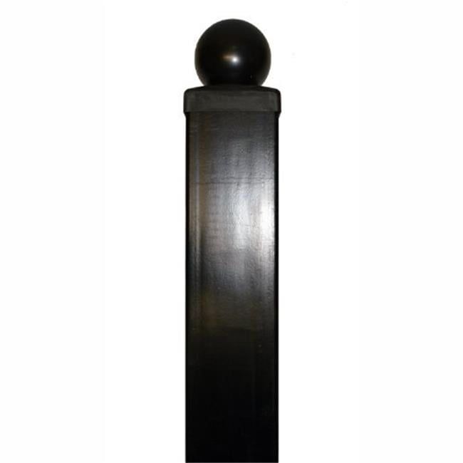 ALEKO 7.5 ft Black Steel Universal Fence Post with Hinges