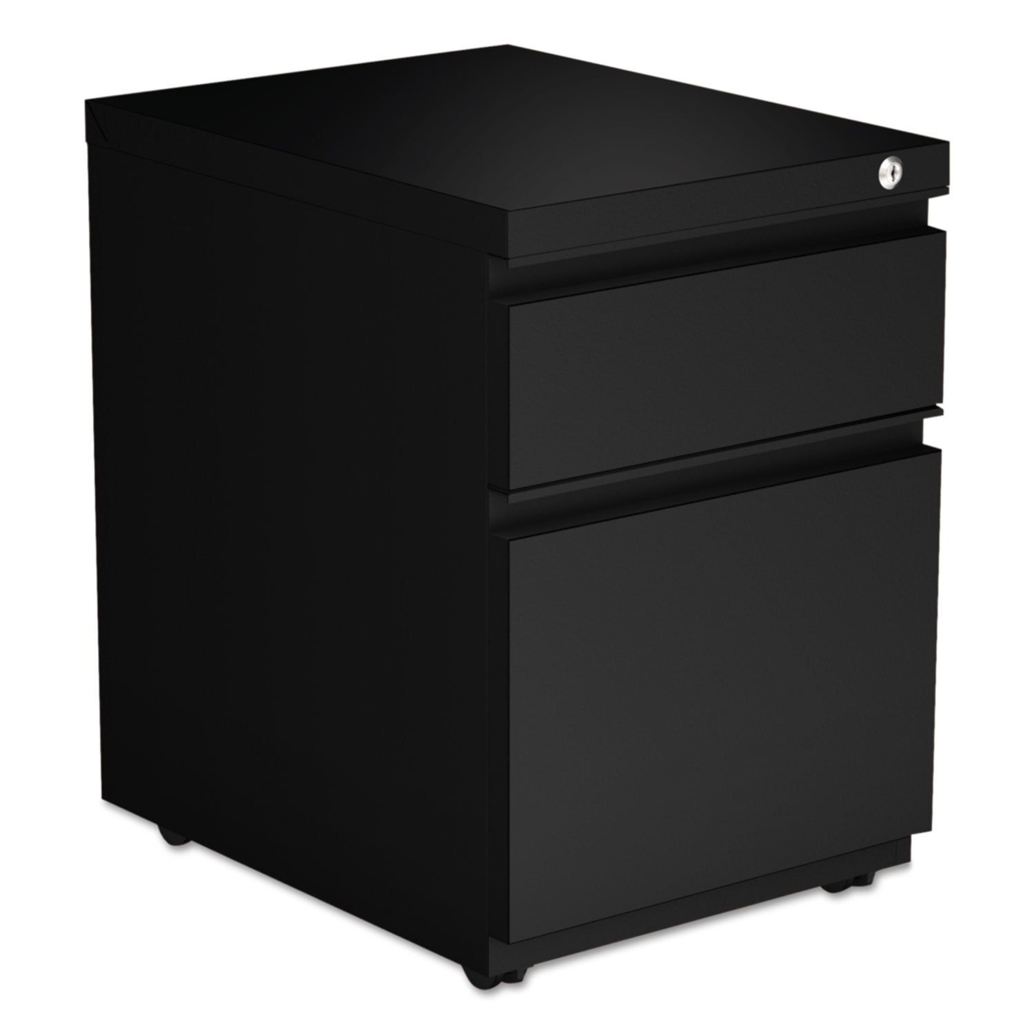 Alera Mobile 2-Drawer Legal Size Lockable File Cabinet, Black