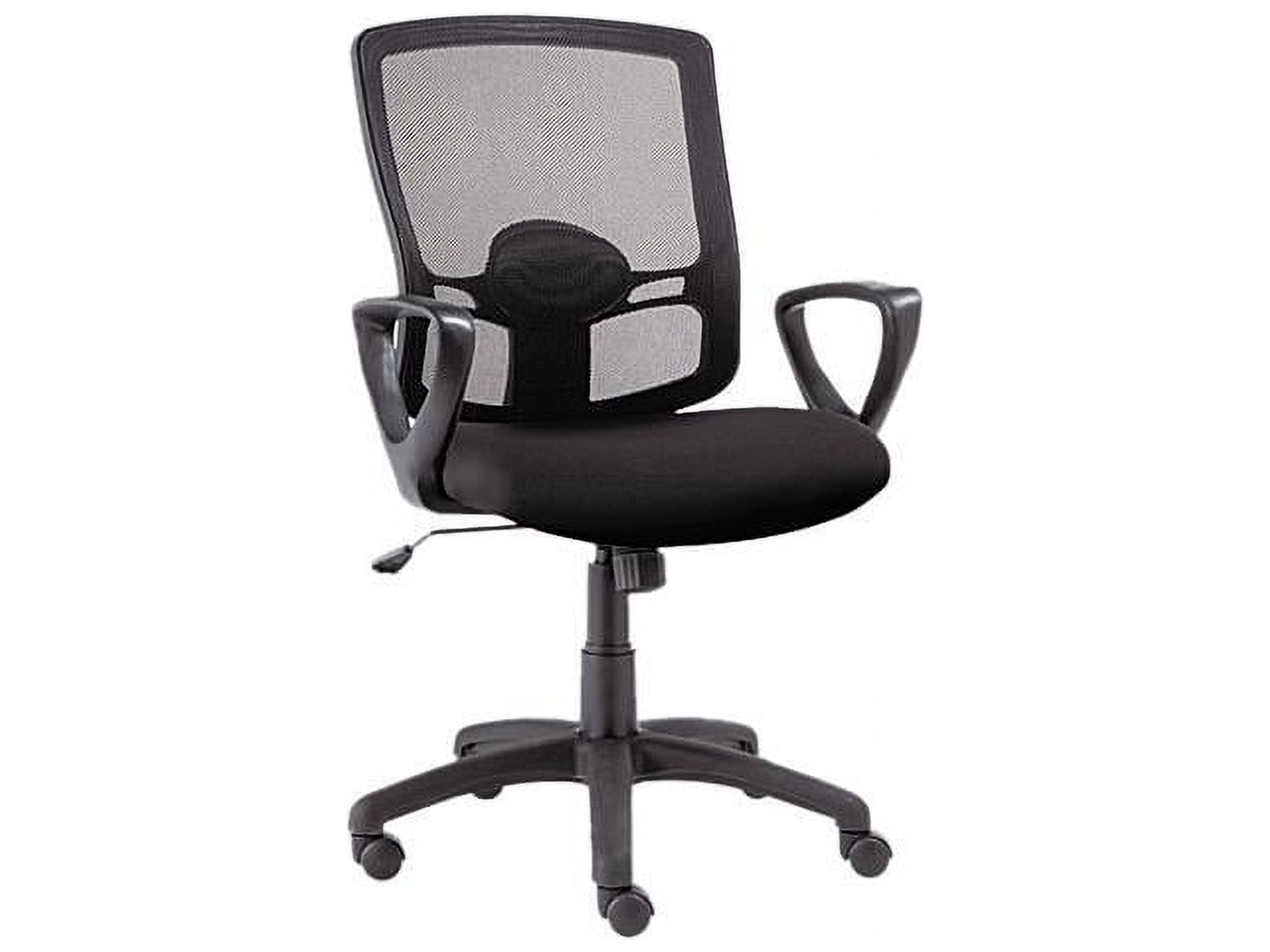 ErgoFlex Mesh Mid-Back Swivel Office Chair with Lumbar Support, Black