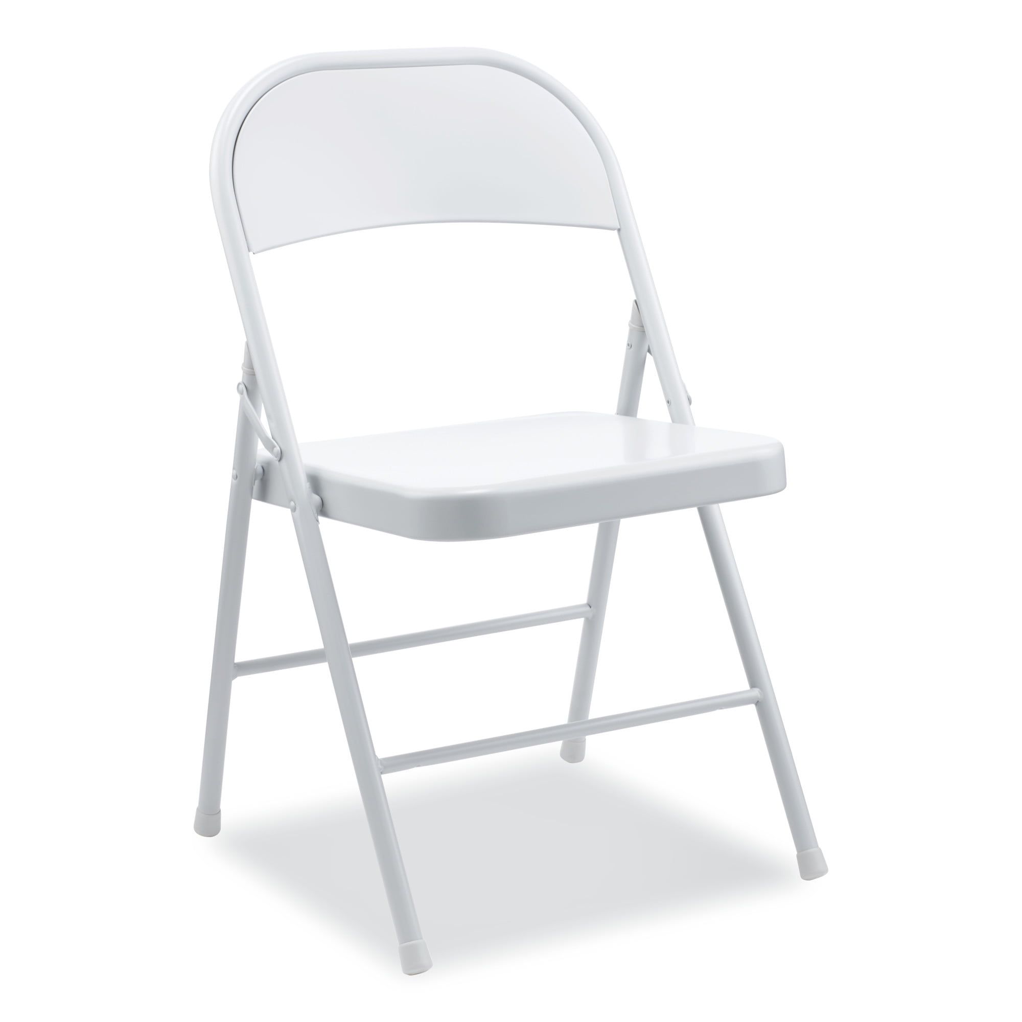 Gray Armless Metal Folding Reception Chair