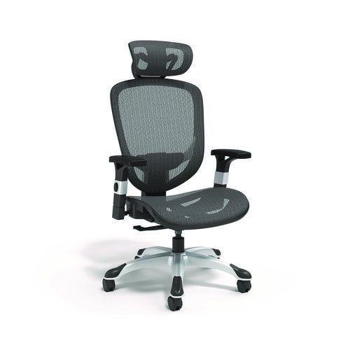 Ergonomic Black Mesh Swivel Task Chair with Adjustable Arms