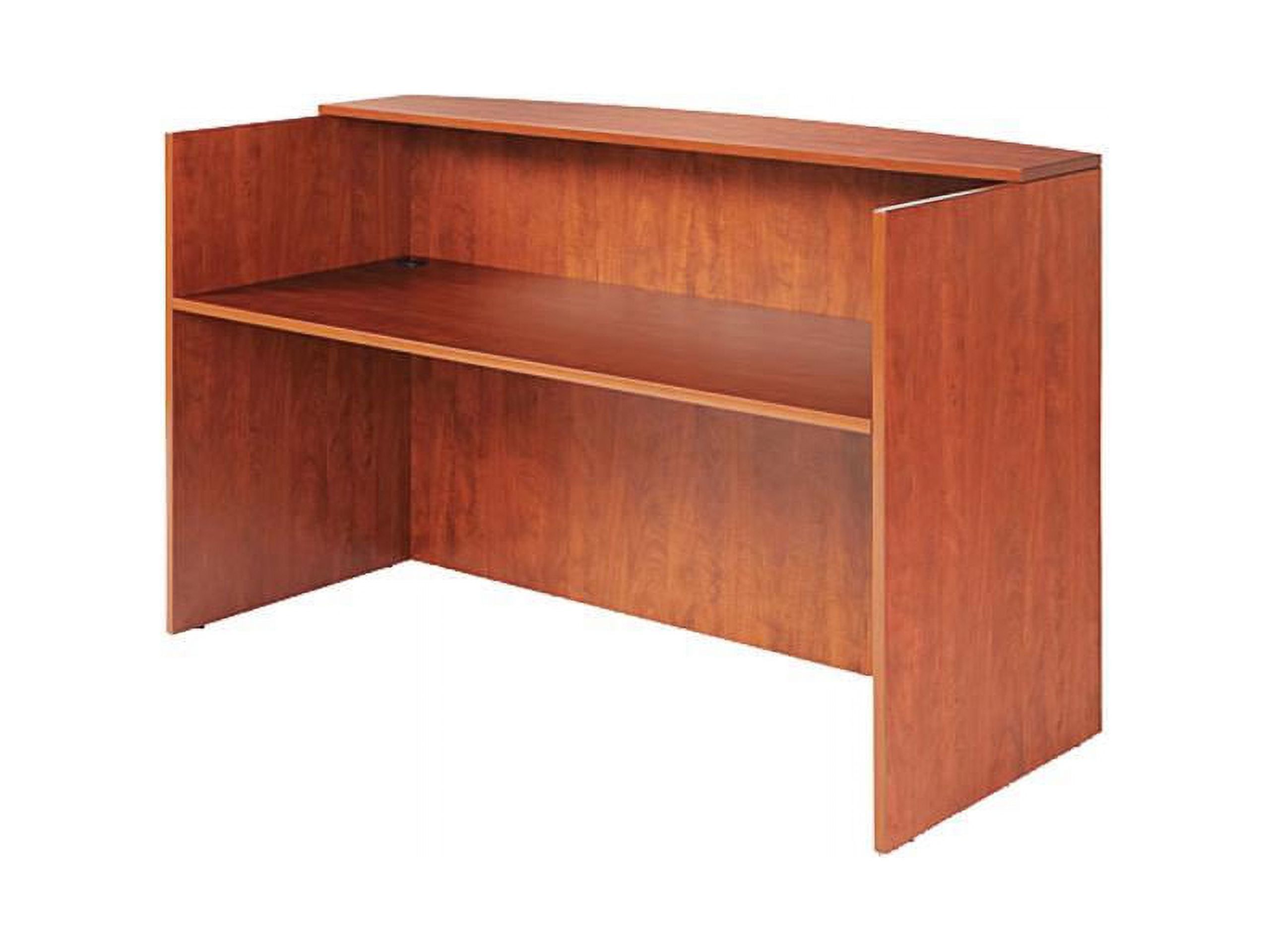 Valencia Medium Cherry 71" Commercial-Grade Laminate Reception Desk