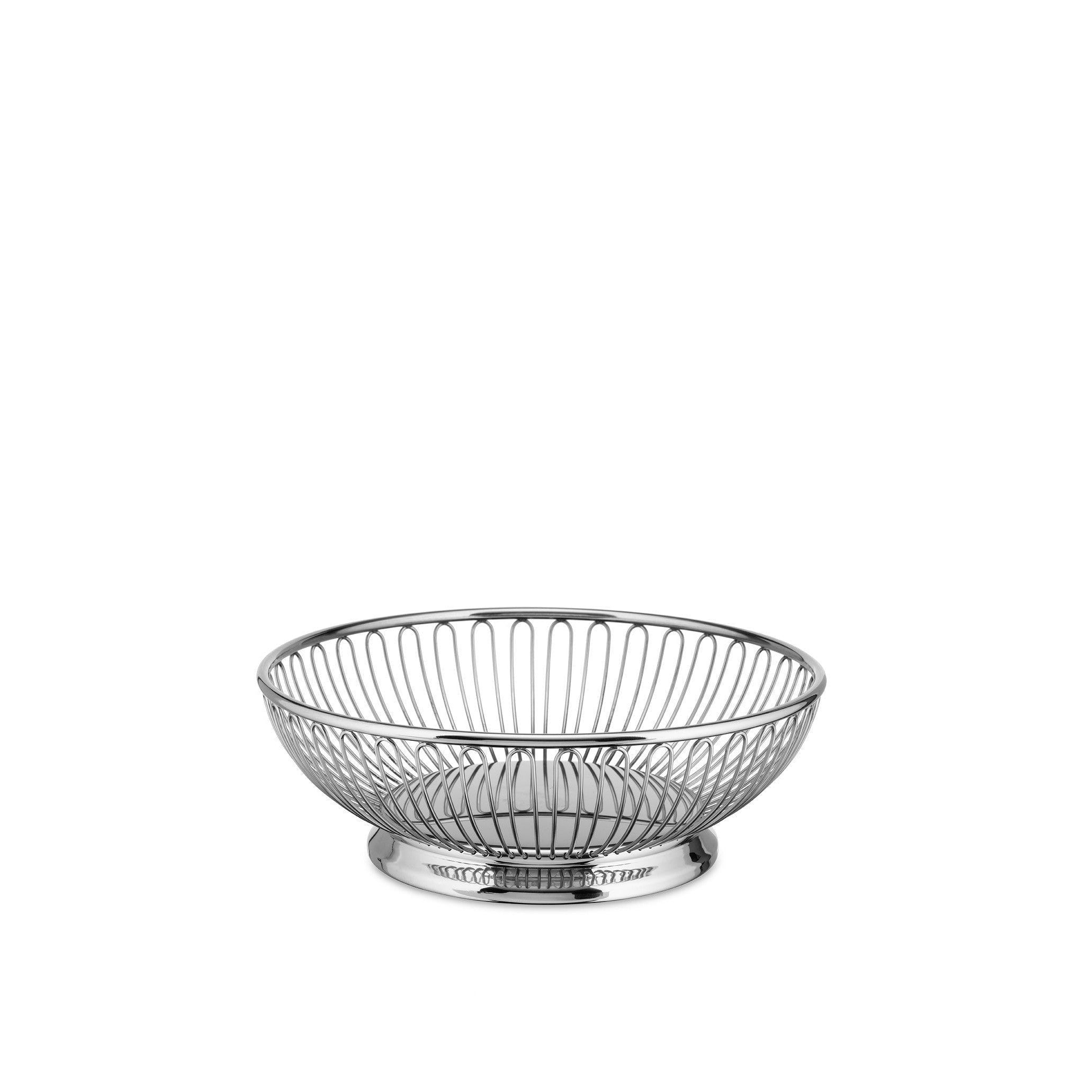 Alessi 9.75" Silver Stainless Steel Round Wire Basket