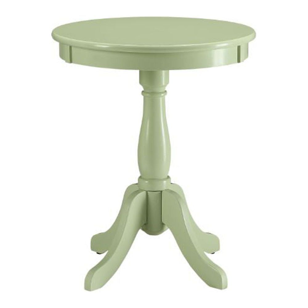 Elegant Round Wooden Pedestal Side Table, 18" x 22"