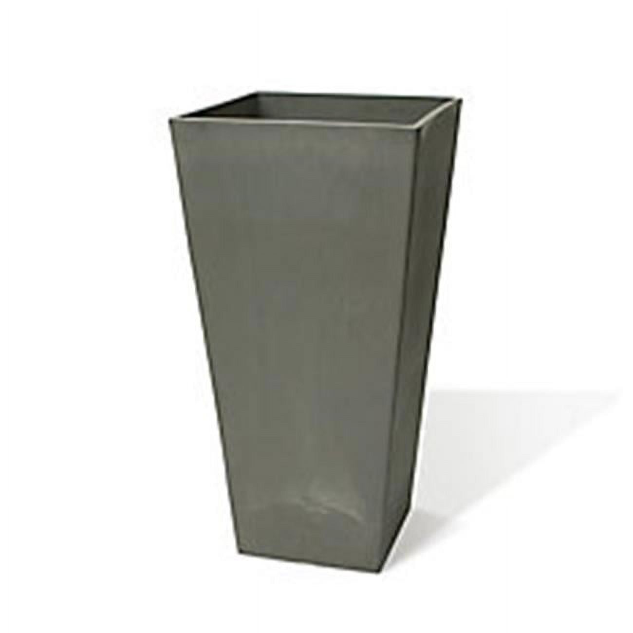 Algreen Valencia Medium 24" Square Self-Watering Planter in Charcoal