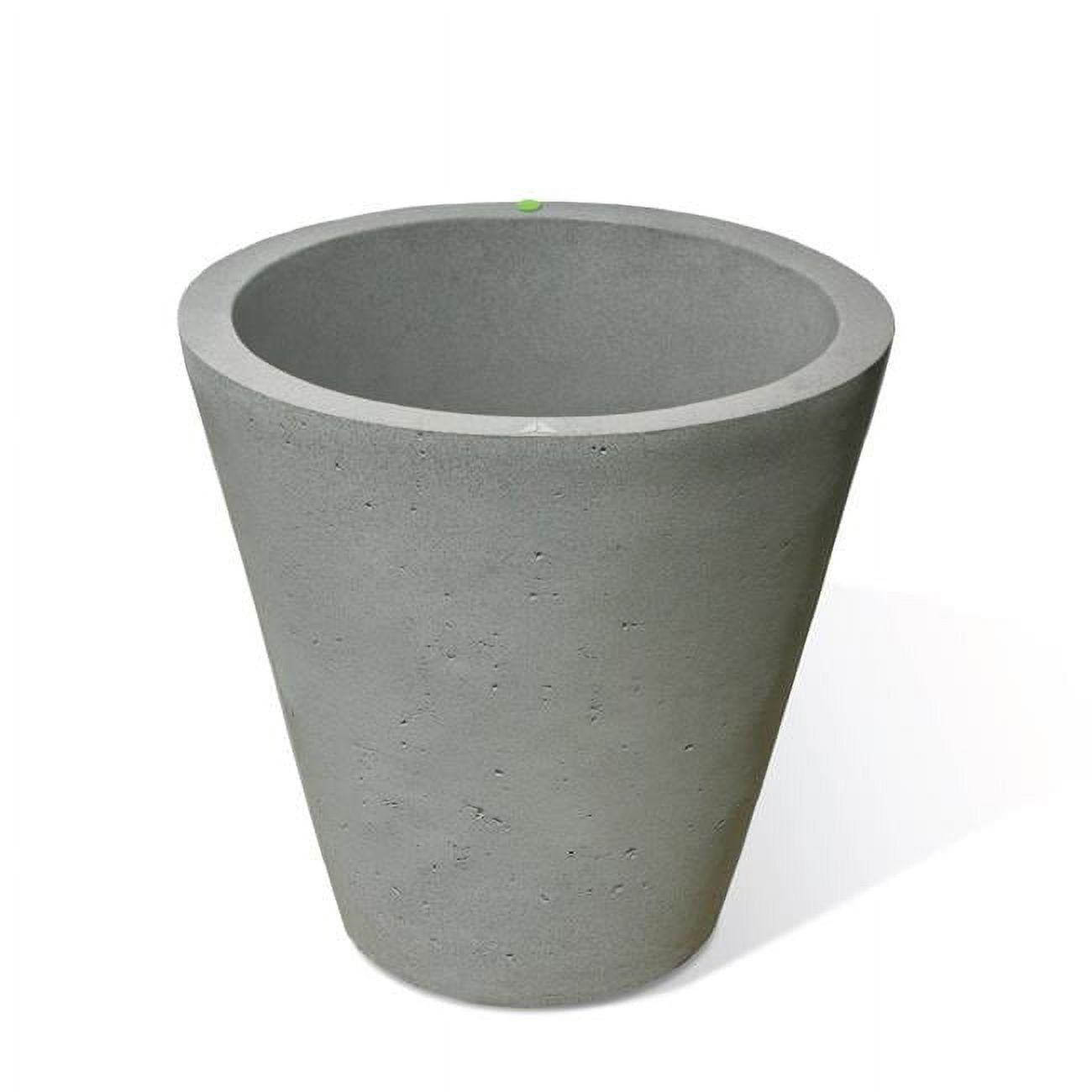 Extra Large Gray Concrete Self-Watering Outdoor Planter