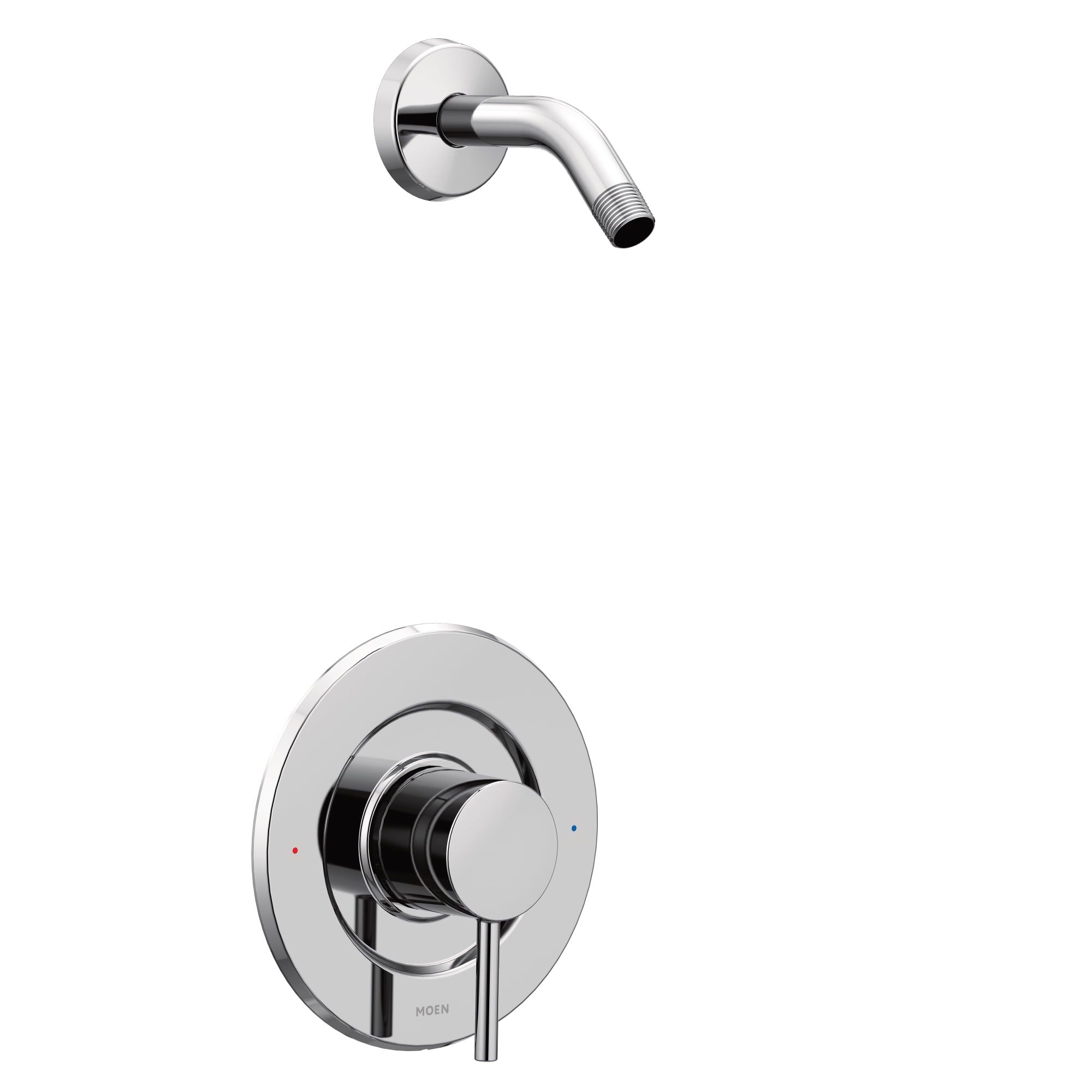 Modern Black Chrome Wall Mounted Single-Function Shower Trim