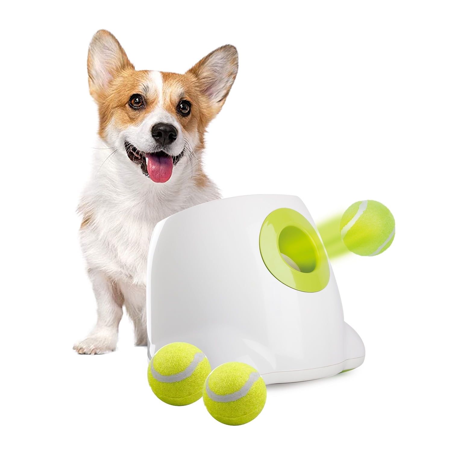 Mini Automatic Tennis Ball Launcher for Dogs with 3 Balls