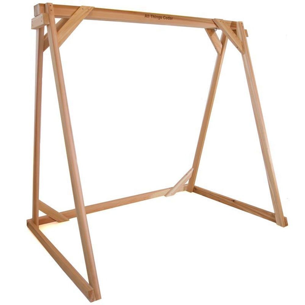 Untreated Red Cedar Swing A-Frame with Zinc Hardware