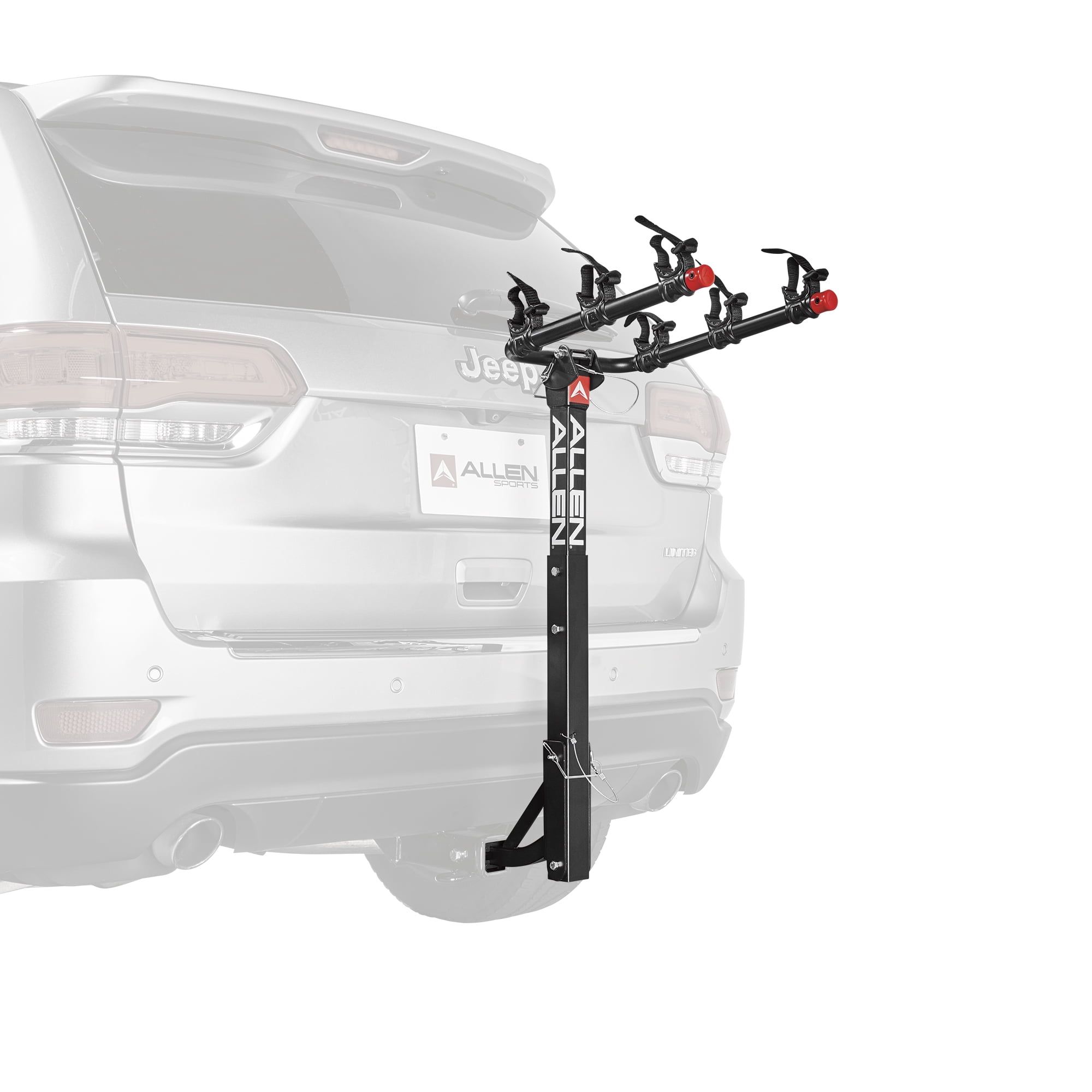 Black Steel Deluxe 3-Bike Hitch Mount Rack