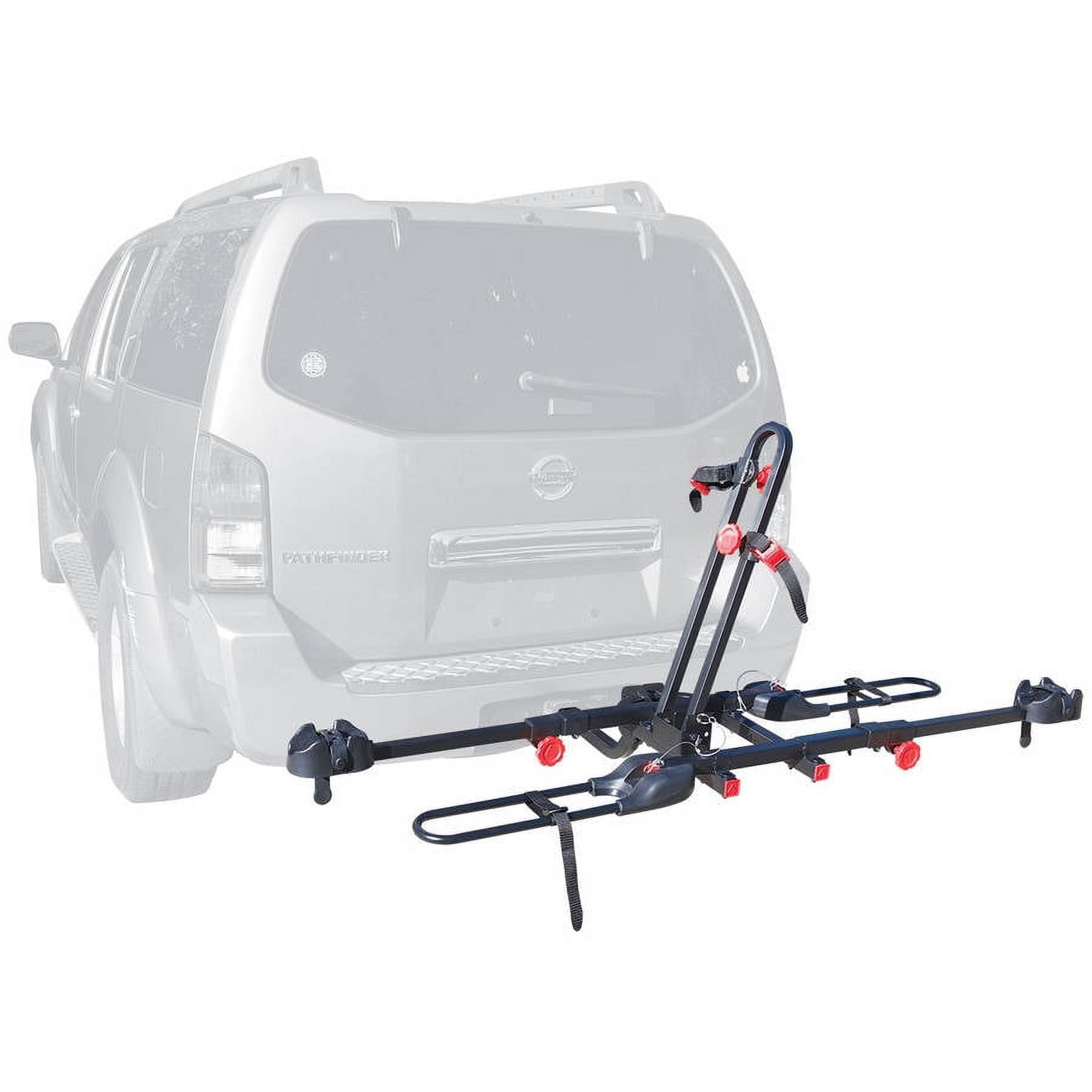 Black Powder Coated Steel 2-Bike Hitch Rack