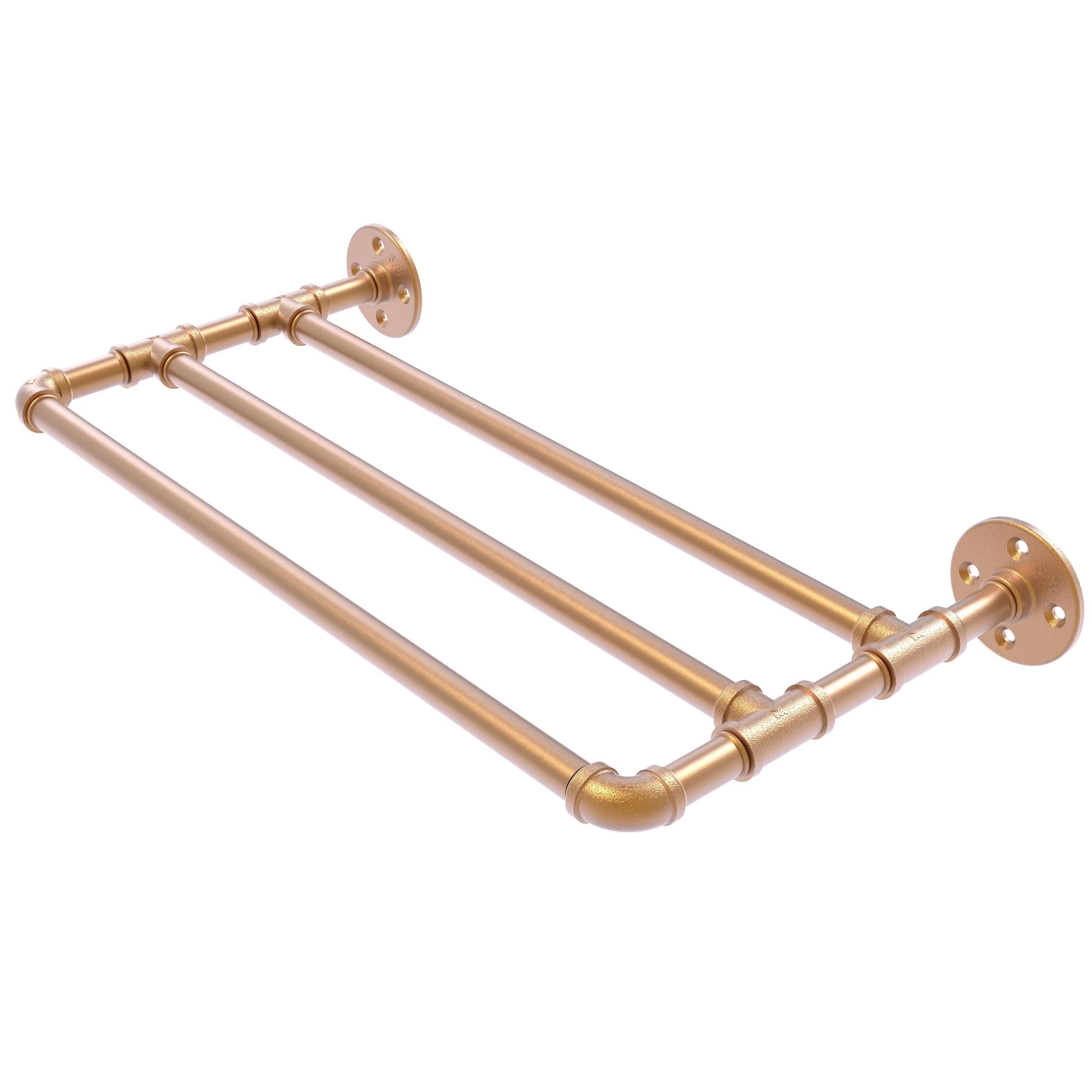 Avondale 18" Industrial Brushed Bronze Wall Mounted Towel Shelf